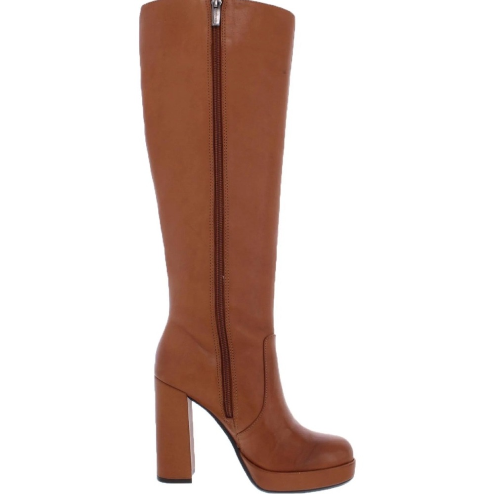 Women's Tan Knee-High Boots - Picture 3 of 4
